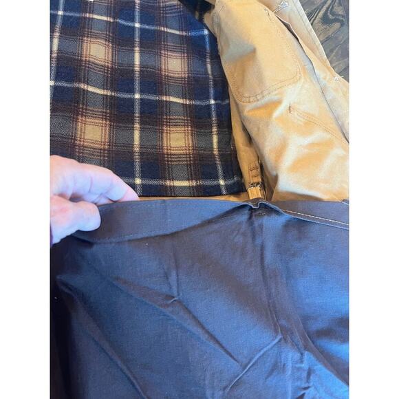 Duck Hunting Fishing Outdoor Canvas Jacket Barn Corduroy Collar Measurements - Picture 11 of 13